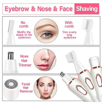 Painless 4-in-1 Trimmer – Bikini, Eyebrow & Nose